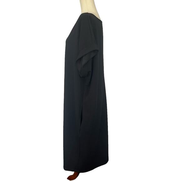 FIRST LOVE BY LOVELYN BOAT NECK MAXI SHIFT DRESS IN BLACK NEW WOMEN'S SIZE  3X - Picture 4 of 13